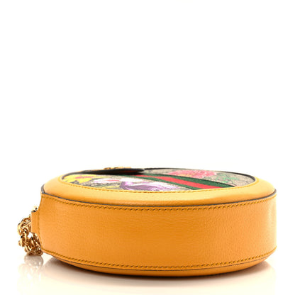 Gucci GG Supreme Monogram Flora Web Mini Ophidia Round Shoulder Bag Beige Multicolor Crop 4 of 9