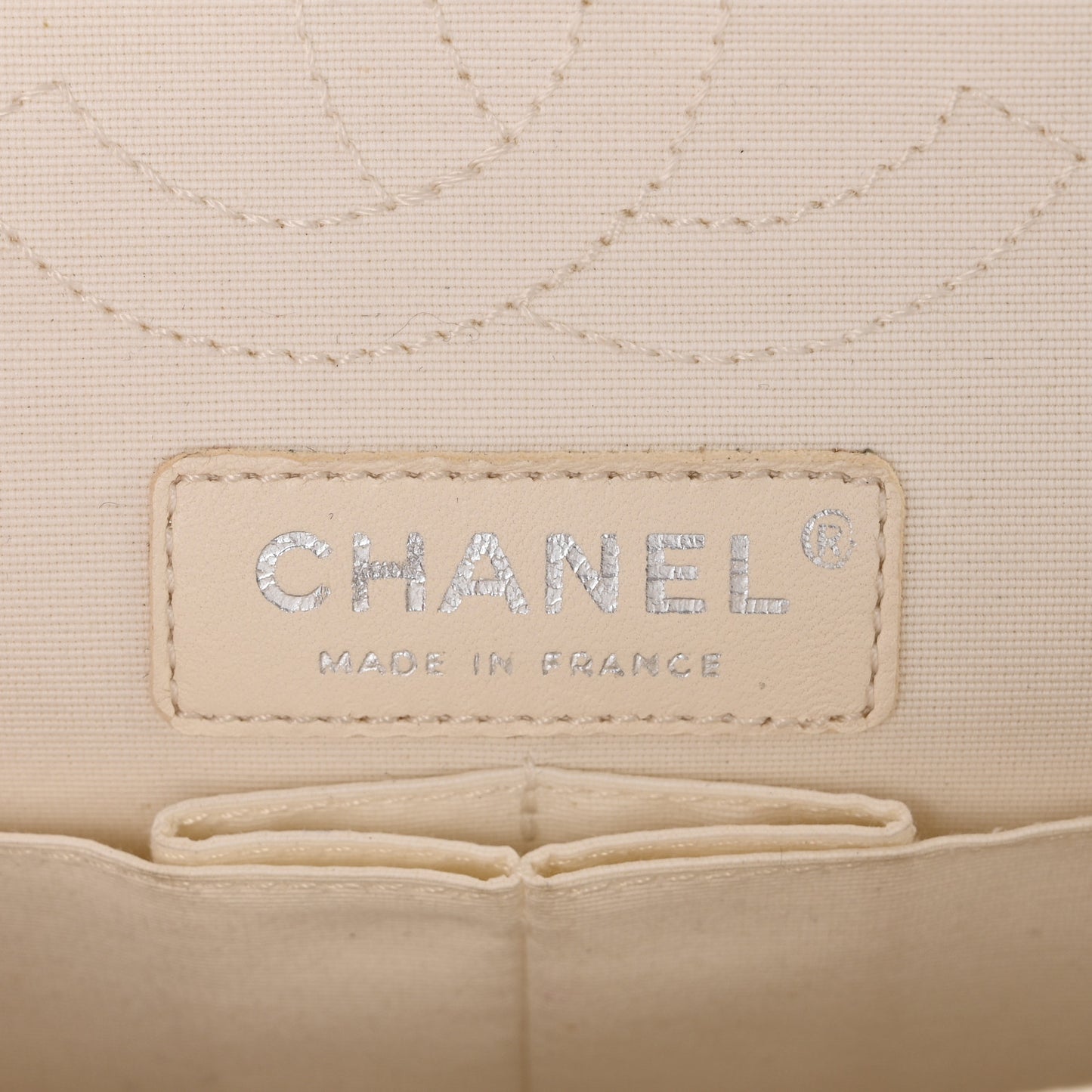 Sequin Mesh Quilted 224 Reissue Flap White Black