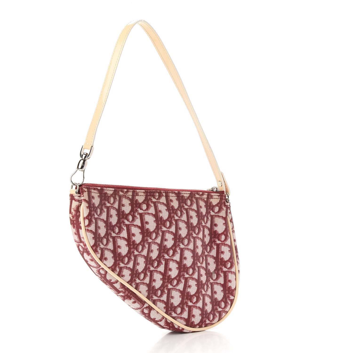 Christian Dior Monogram Mini Saddle Pochette Red 3 of 10