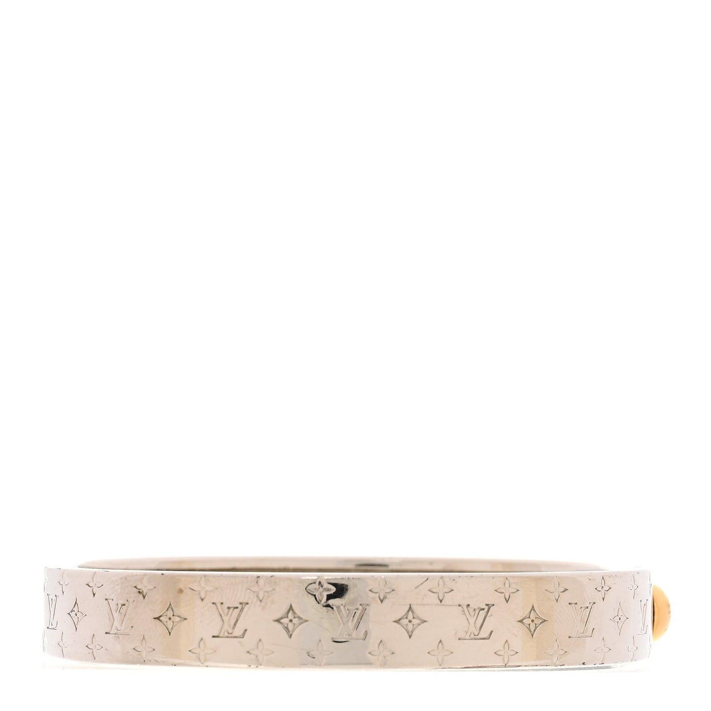 Brass Palladium Plated Nanogram Cuff S Silver