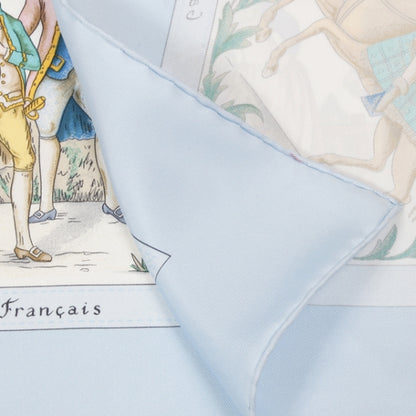 Hermes Silk Costumes Civils Actuels Scarf 90 Bleu 5 of 7