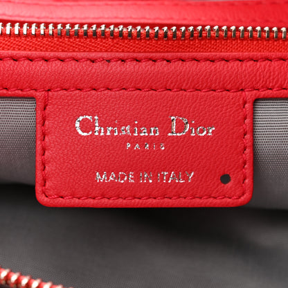 Christian Dior Lambskin Cannage Large Dior Soft Shopping Tote Red 6 of 10