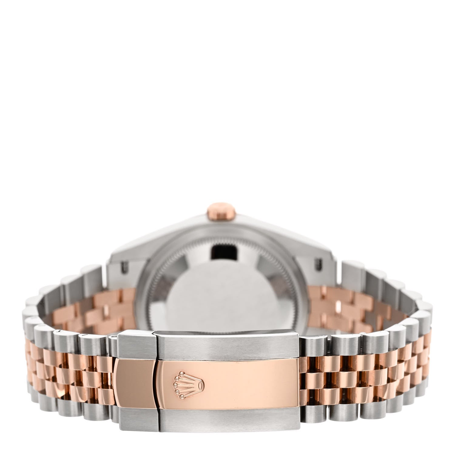 Rolex Stainless Steel 18K Everose Gold 36mm Oyster Perpetual Datejust Watch Silver Palm 126201 3 of 5