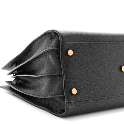 Saint Laurent Grained Calfskin Small Supple Sac De Jour Black 9 of 10