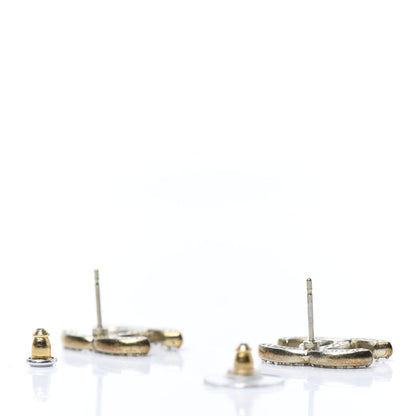 Chanel Crystal CC Earrings Gold 3 of 7