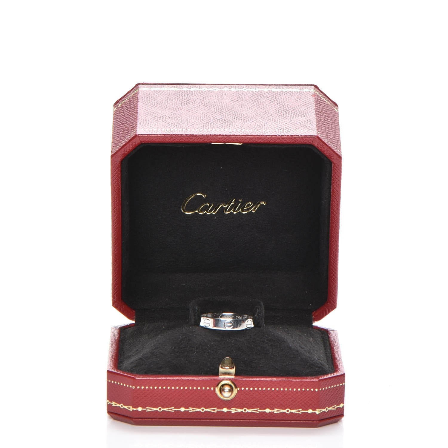 Cartier 18K White Gold 3.5mm LOVE Wedding Band Ring 52 6 5 of 5