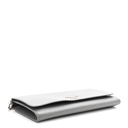 Prada Saffiano Metal Oro Chain Wallet Marmo 4 of 11