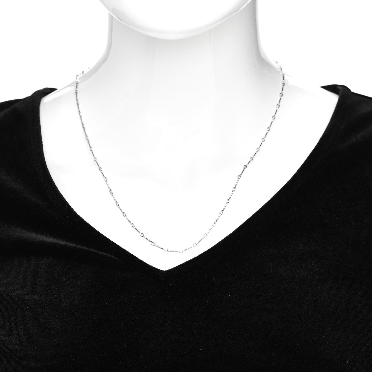 Tiffany Sterling Silver Ziegfeld Bar Chain Necklace 2 of 4