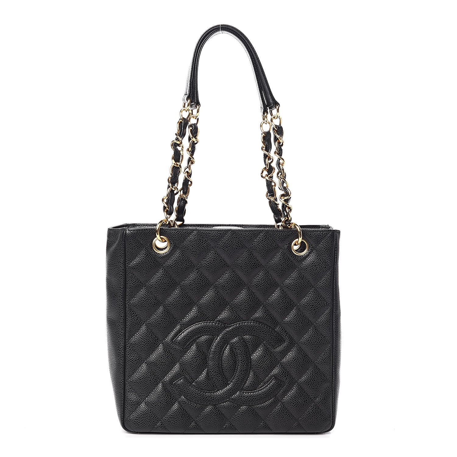 Chanel Caviar Quilted Petit Shopping Tote PST Black 1 of 11