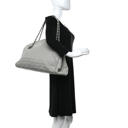 Chanel Iridescent Calfskin Large Just Mademoiselle Grey 2 of 10