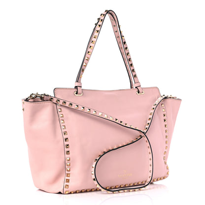 Valentino Garavani Vitello Medium Rockstud Tote Water Rose 3 of 13