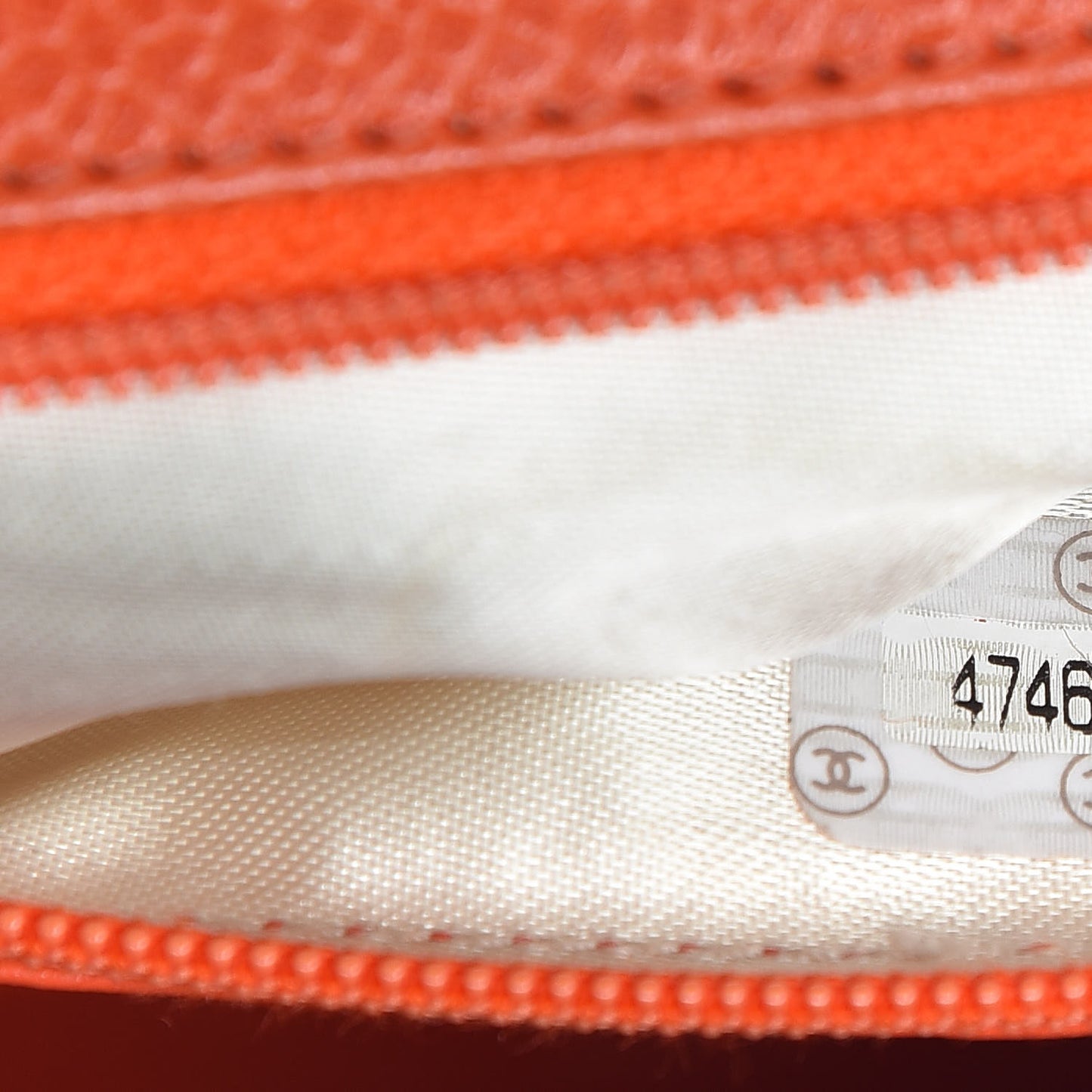 Caviar Quilted Shoulder Bag Orange