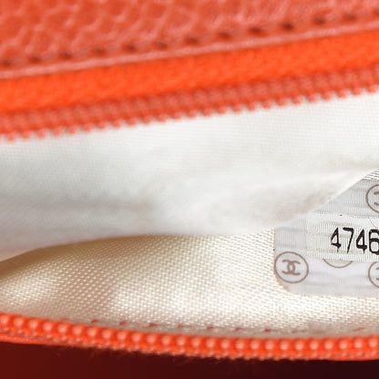 Chanel Caviar Quilted Shoulder Bag Orange 8 of 17
