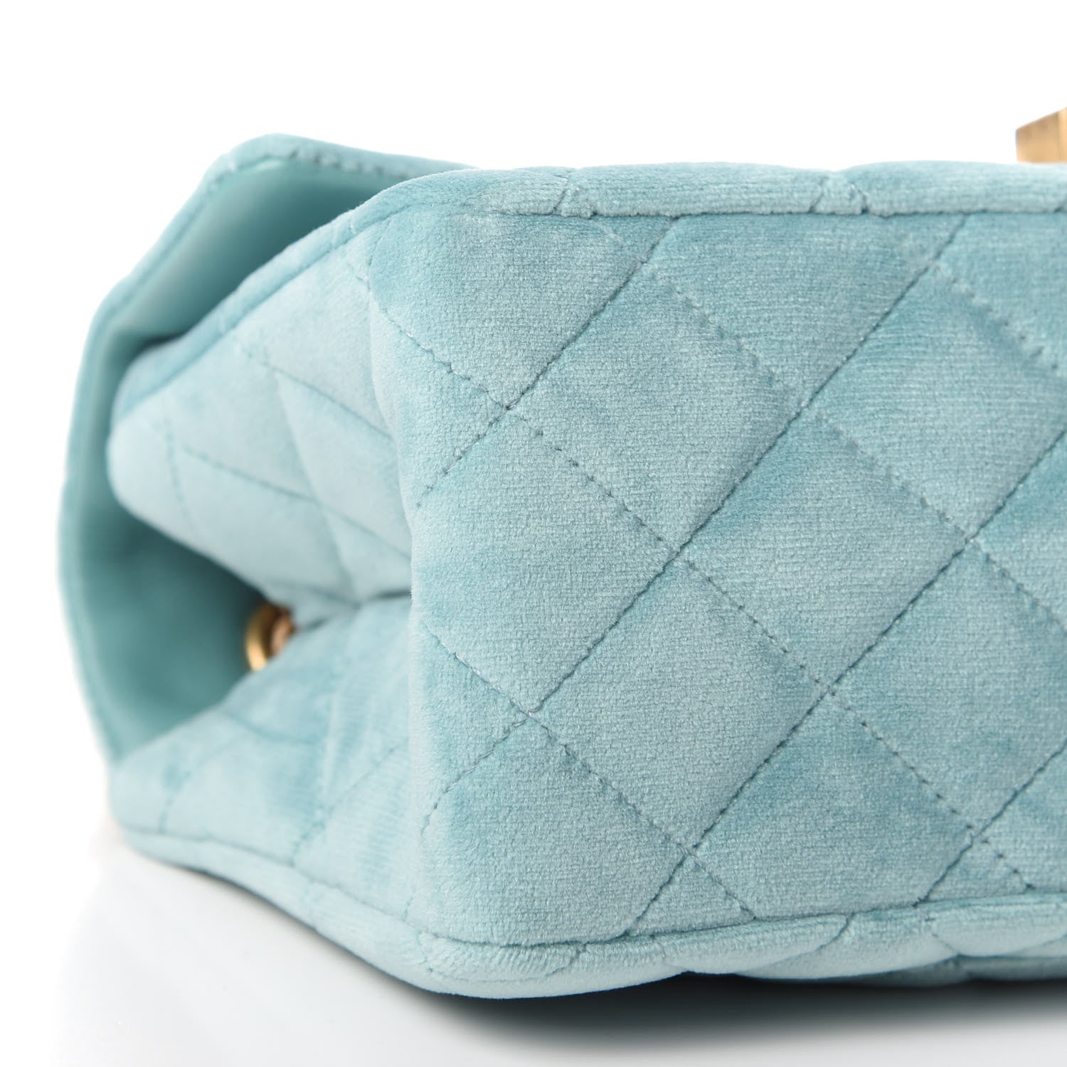 Chanel Velvet Quilted Mini 2.55 Reissue Flap Light Blue 6 of 11