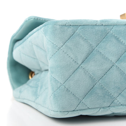 Chanel Velvet Quilted Mini 2.55 Reissue Flap Light Blue 6 of 11