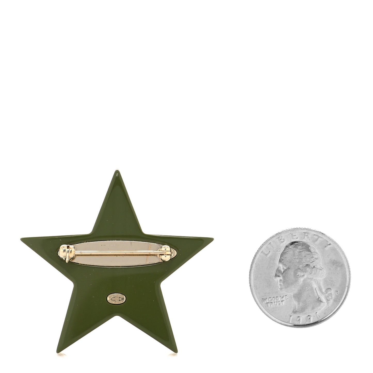 Resin Crystal Pearl CC Star Brooch Multicolor