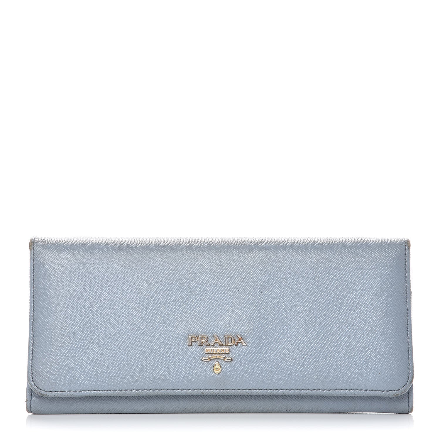 Prada Saffiano Metal Continental Flap Travel Wallet Astrale 1 of 19