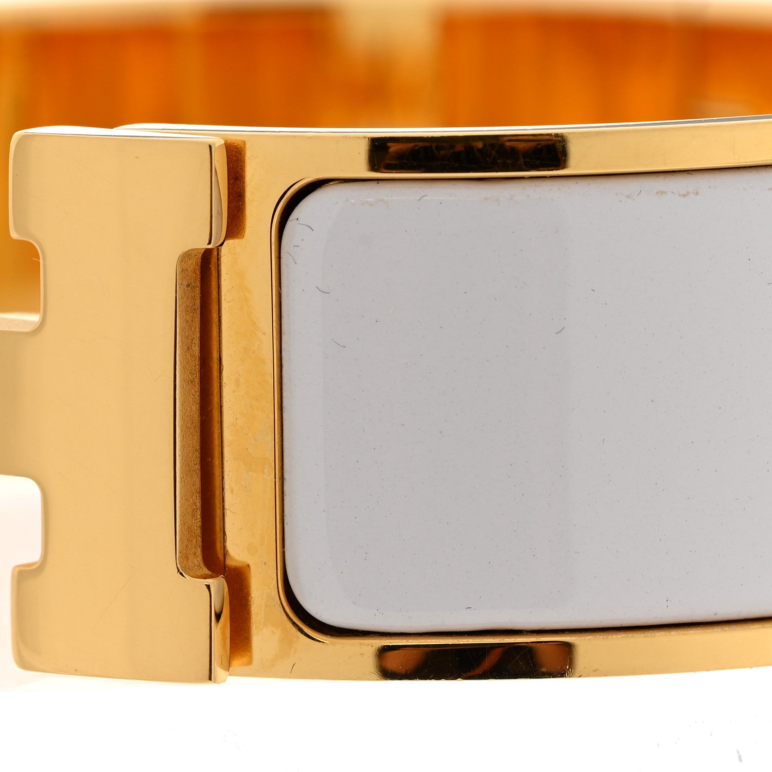 Hermes Enamel Wide Clic Clac H Bracelet GM White 4 of 4