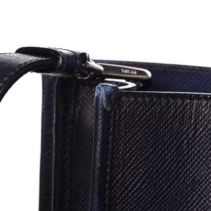 Prada Saffiano Cuir Double Handle Tote Baltico 12 of 16