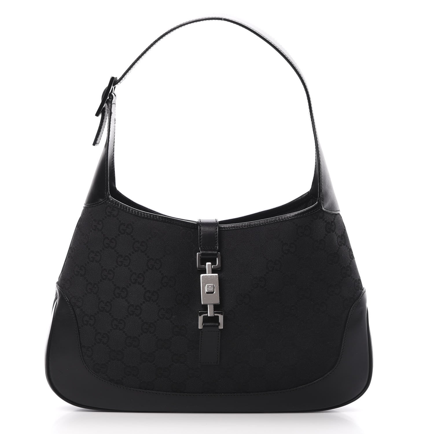 Gucci Monogram Small Jackie O Hobo Black 1 of 10