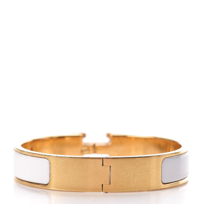Hermes Enamel Narrow Clic Clac H Bracelet PM White 3 of 4