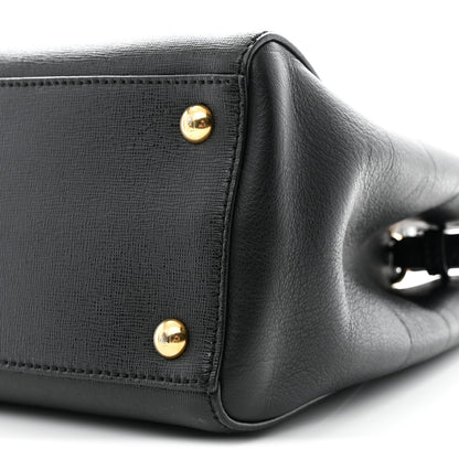 Fendi Vitello Dolce Century Petite 2Jours Tote Black 11 of 11
