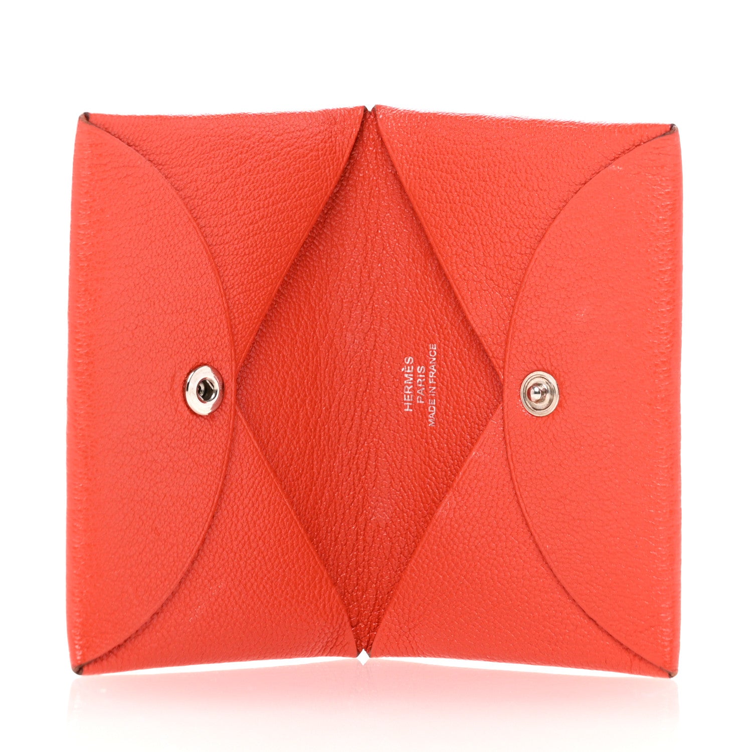 Hermes Chevre Mysore Calvi Card Case Capucine 5 of 10