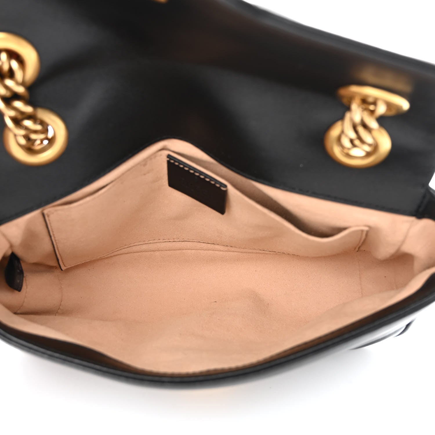 Gucci Calfskin Matelasse Small GG Marmont Shoulder Bag Black 5 of 12