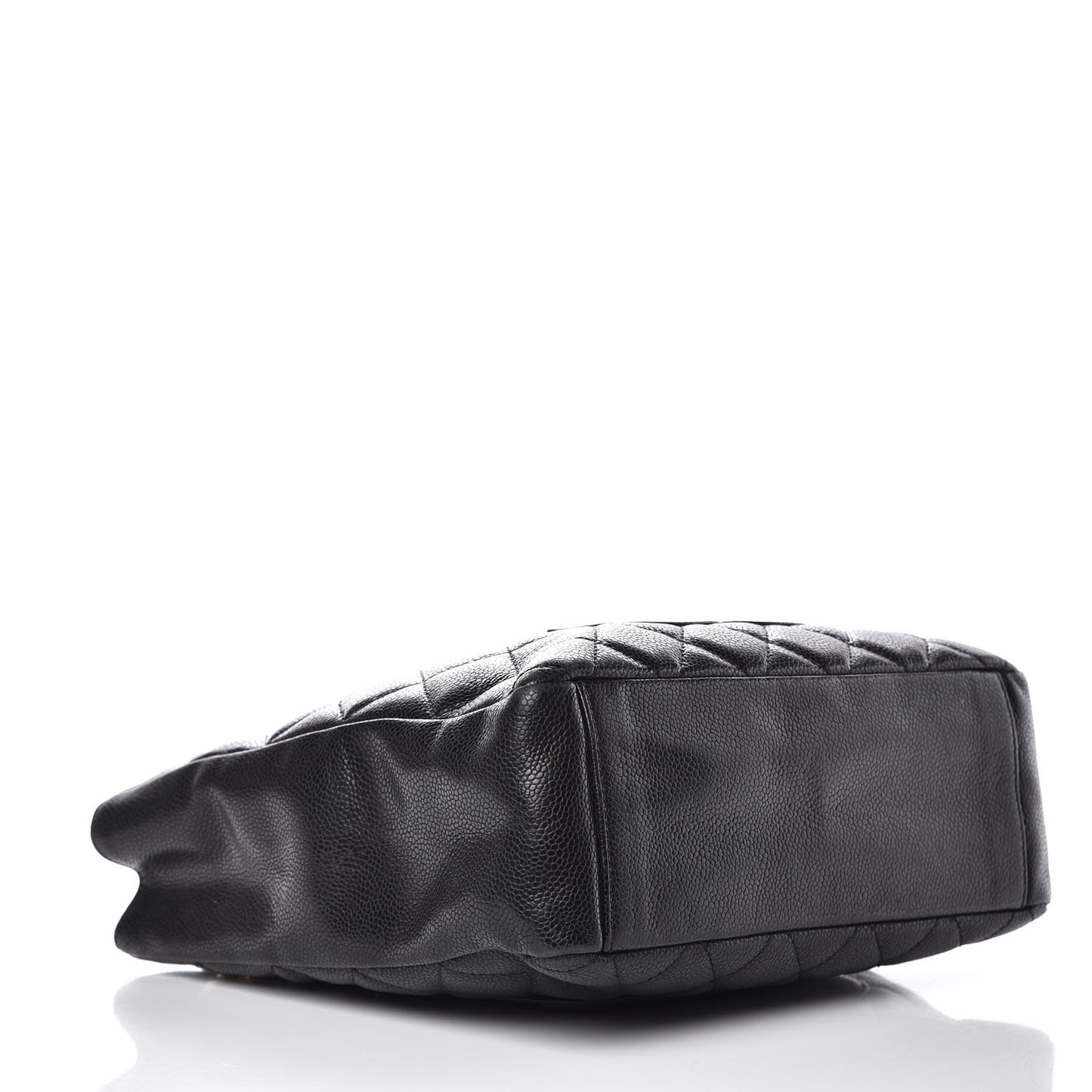 Caviar Quilted Petit Shopping Tote PST Black