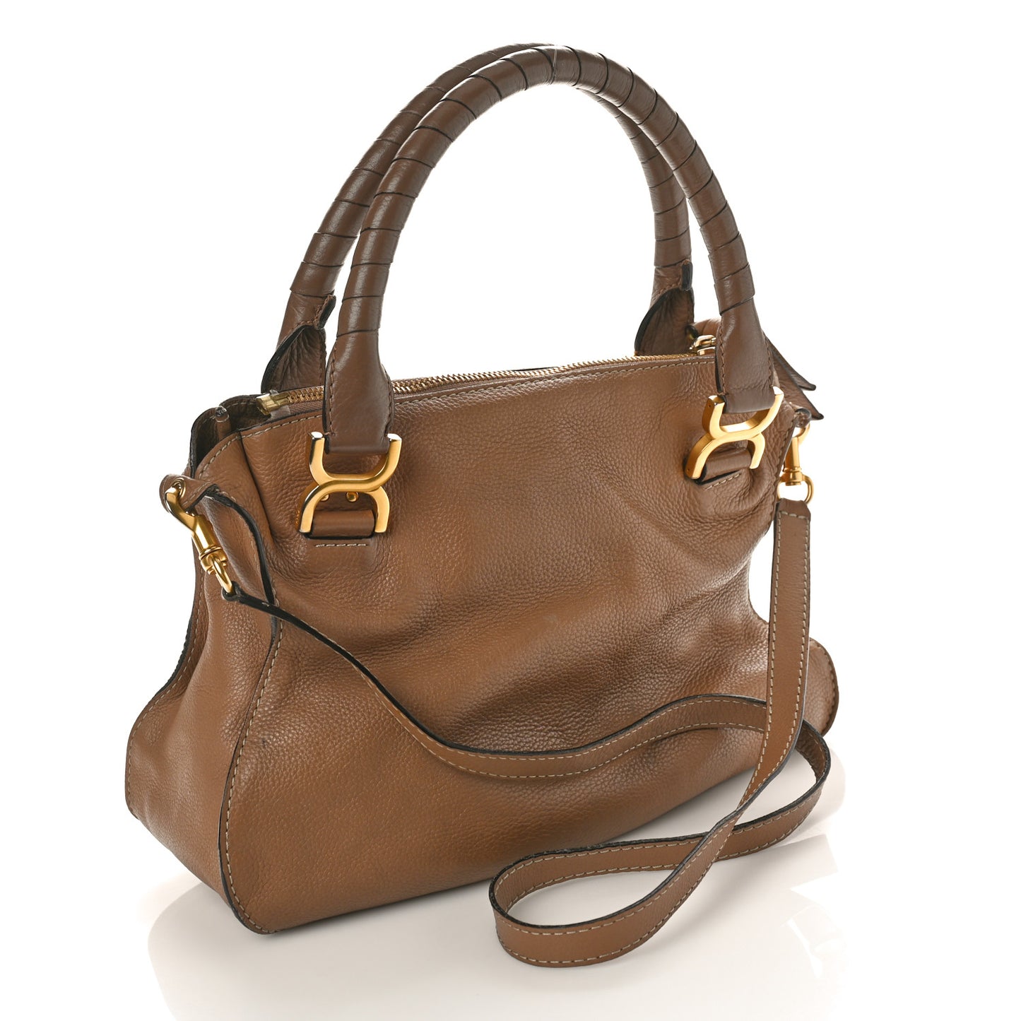 Calfskin Medium Marcie Satchel Nut