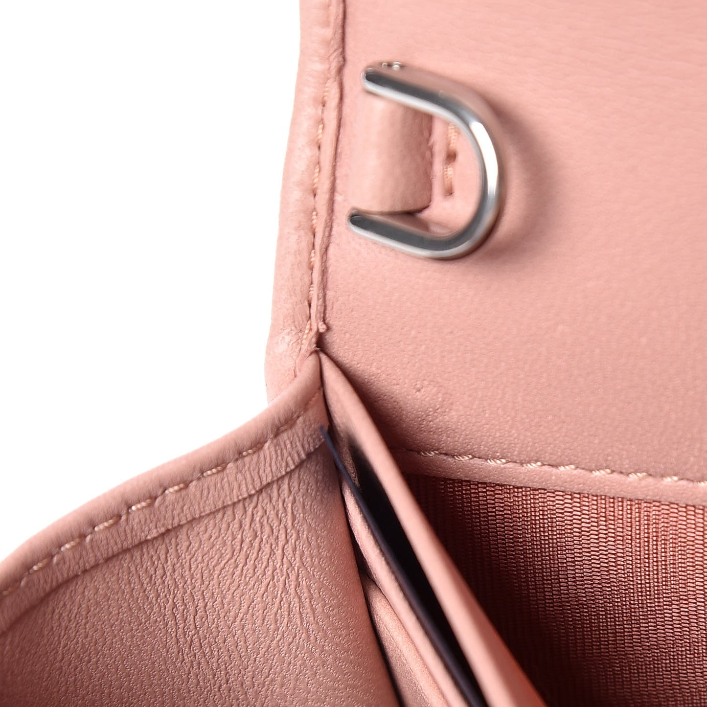 Nappa Mini Impunture Bandoliera Chain Crossbody Bag Orchidea