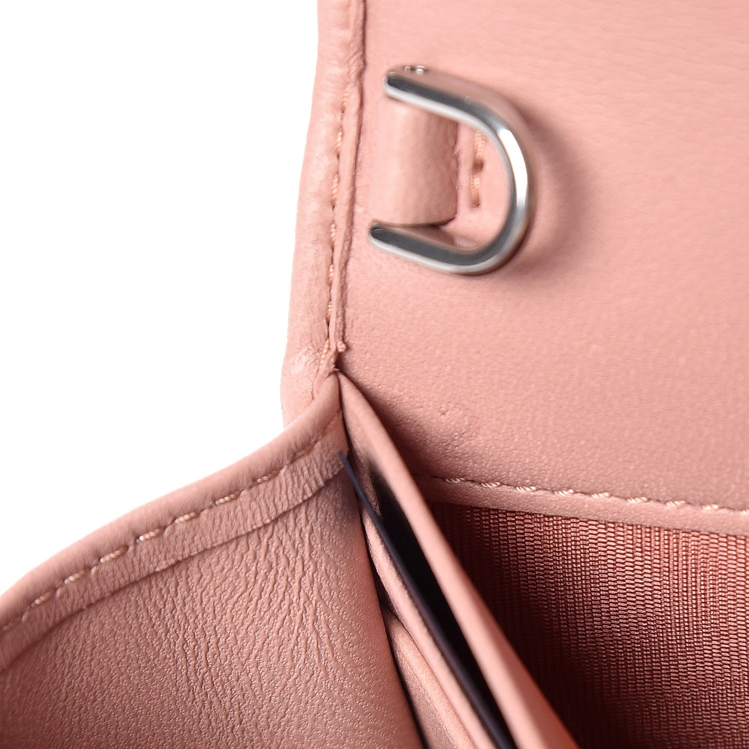 Prada Nappa Mini Impunture Bandoliera Chain Crossbody Bag Orchidea 7 of 10
