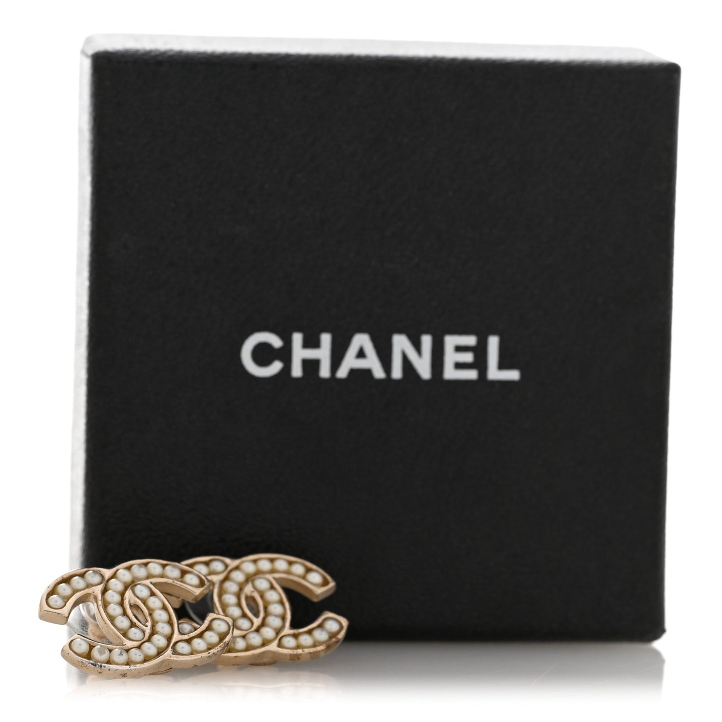 Pearl CC Earrings Light Gold