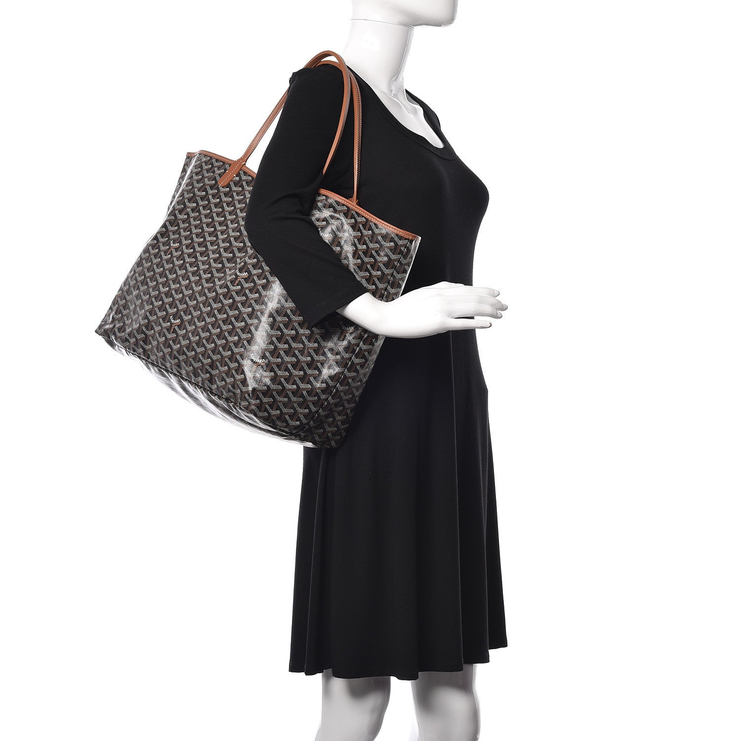 Goyard Goyardine Saint Louis GM Black Gold 2 of 11
