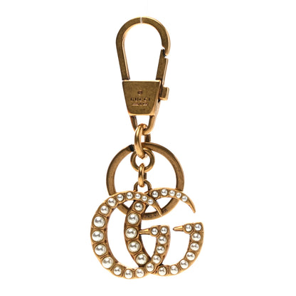 Gucci Pearl Double G Key Chain Gold 1 of 4