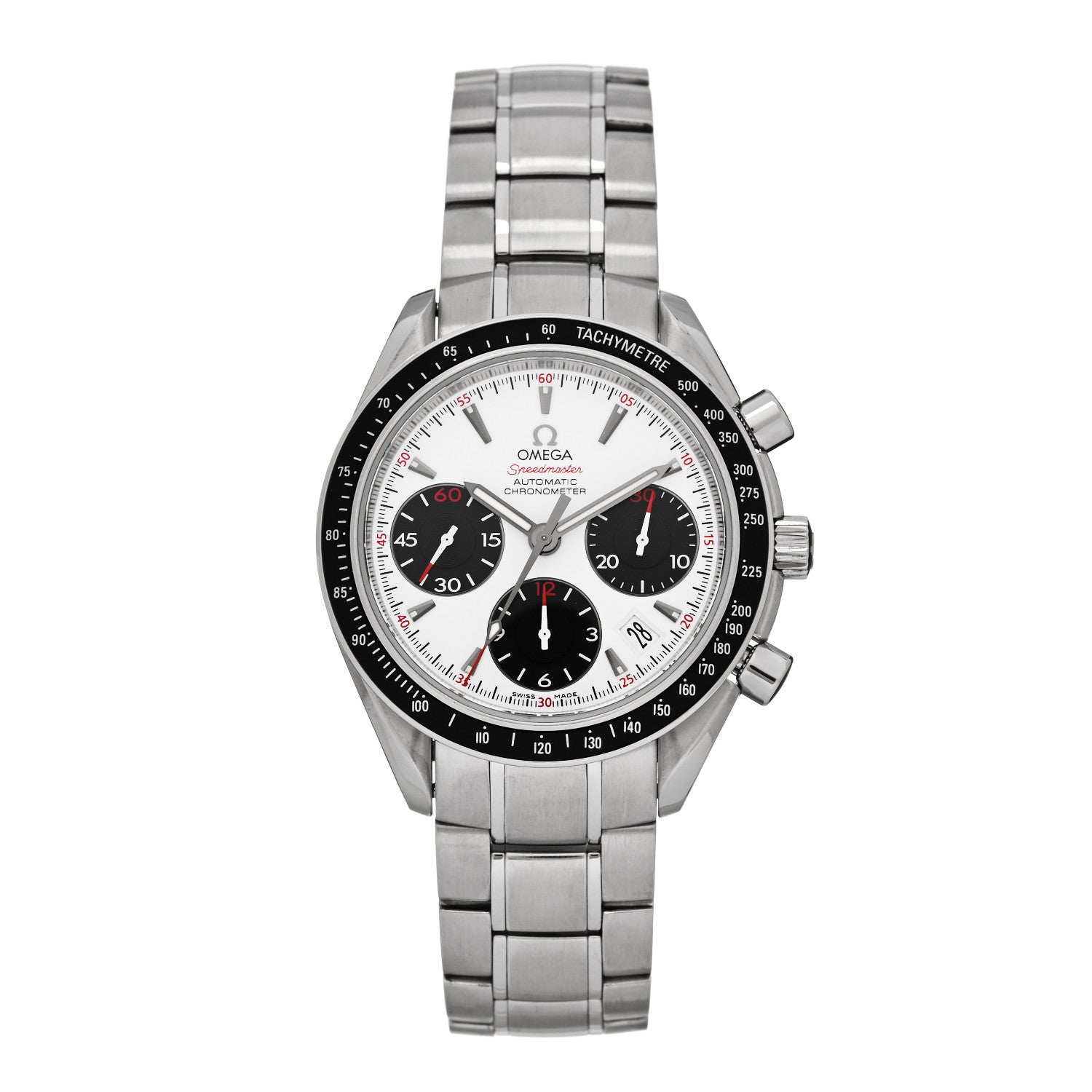 Omega Stainless Steel 40mm Speedmaster Date Automatic Watch White 323.30.40.40.04.001 1 of 5