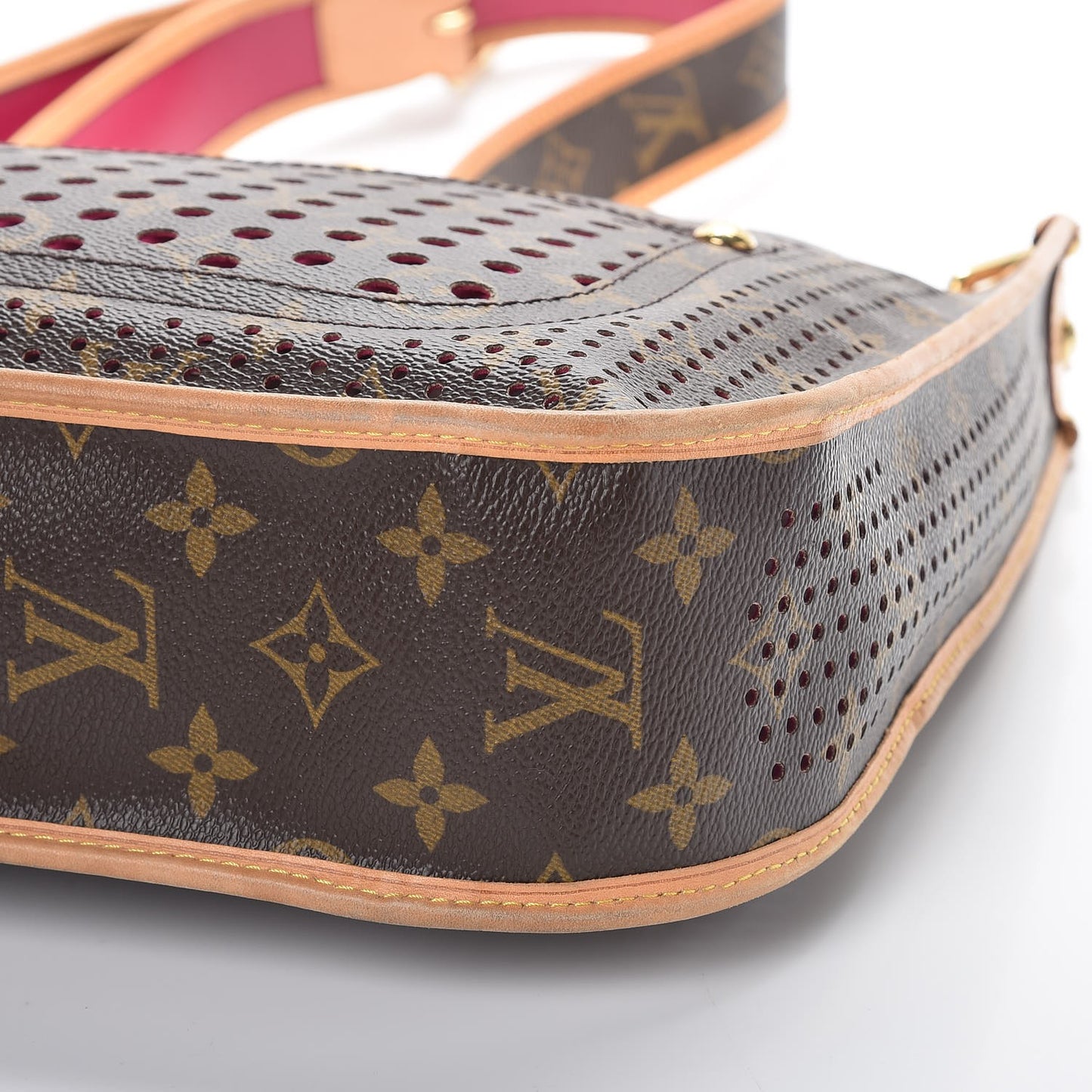 Monogram Perforated Musette Fuchsia