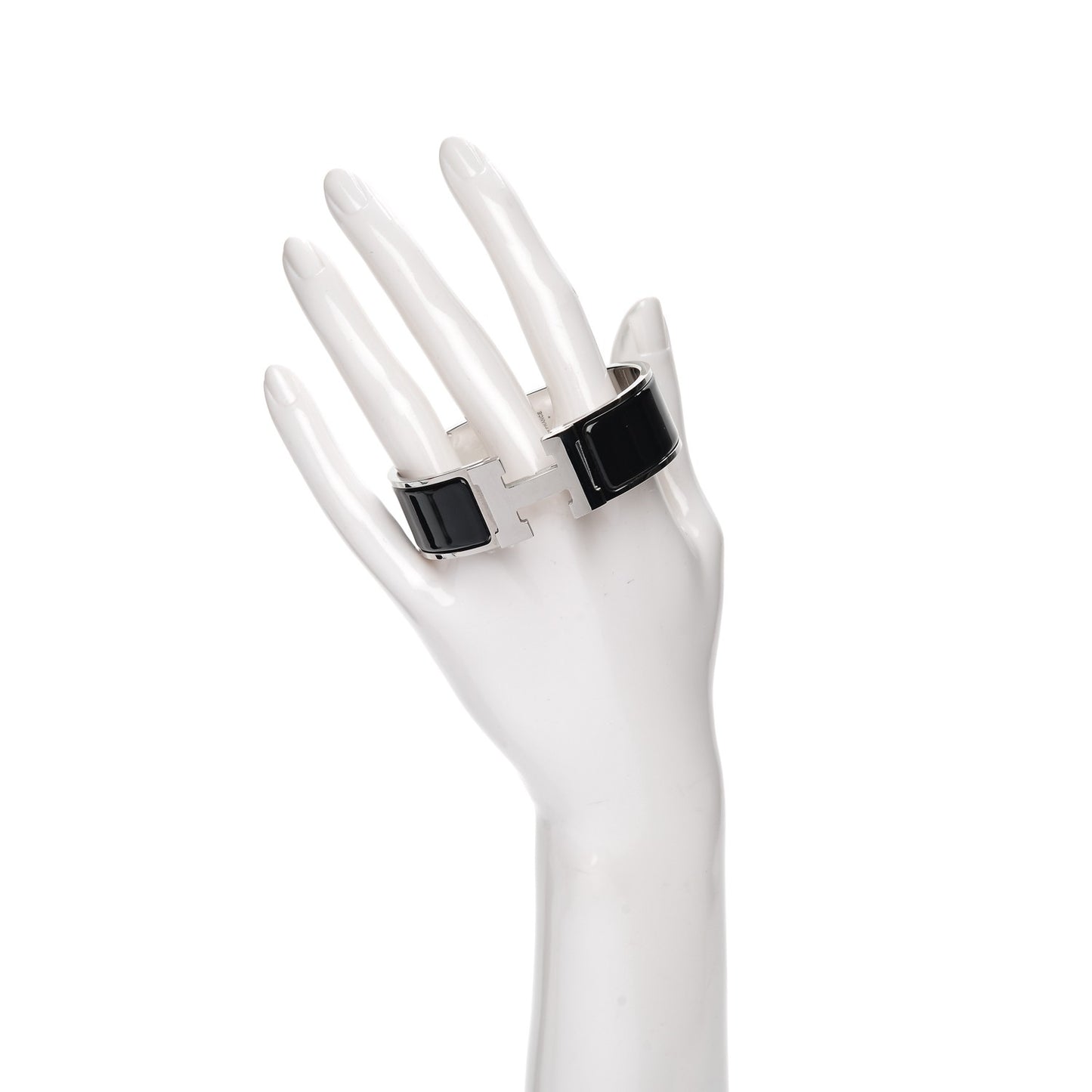 Enamel Wide Clic Clac H Bracelet PM Black