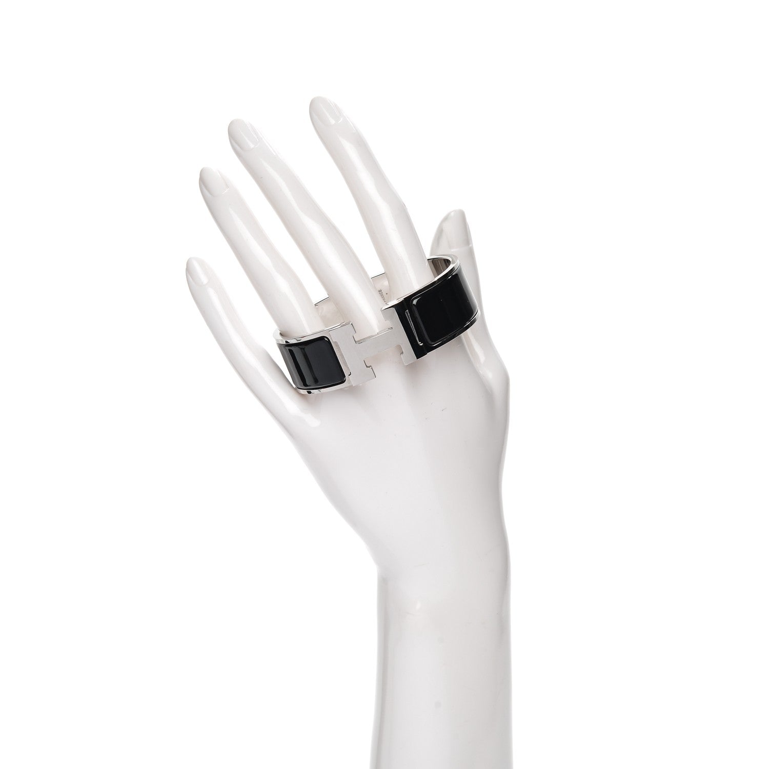 Hermes Enamel Wide Clic Clac H Bracelet PM Black 2 of 5