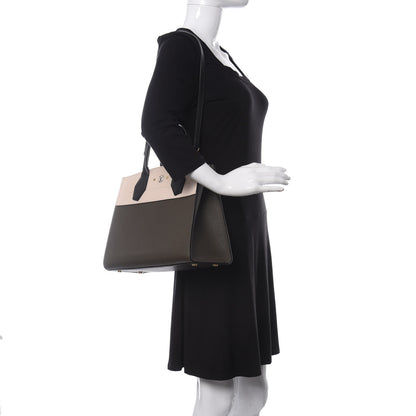 Louis Vuitton Taurillon City Steamer MM Kaki Creme Black 3 of 11