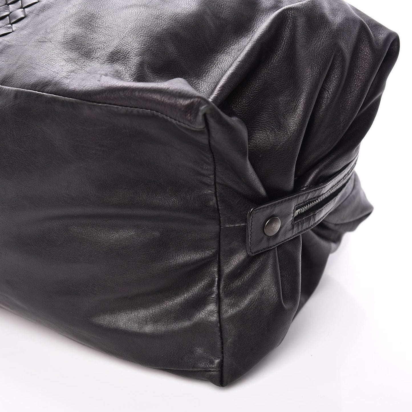 Light Calf Intrecciato Duffle Black