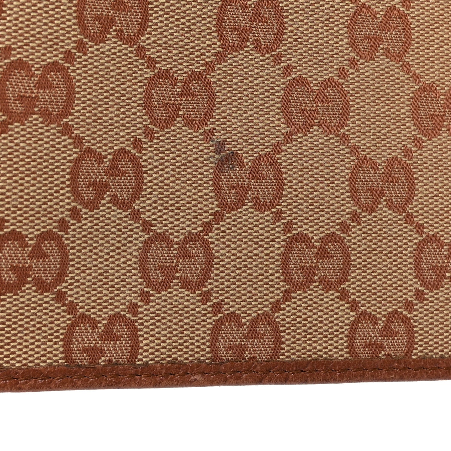 Gucci X MLB GG Monogram NY Yankees Zip Wristlet Pouch Beige Ruggine Ivory 4 of 10