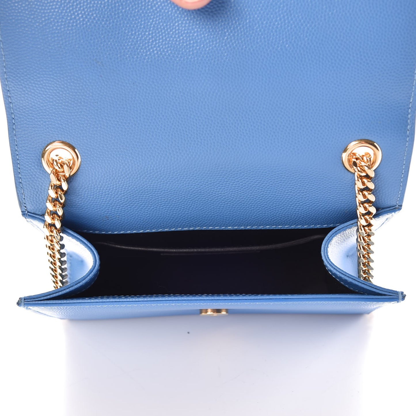 Grain De Poudre Small Classic Monogram Kate Satchel Blue Clair