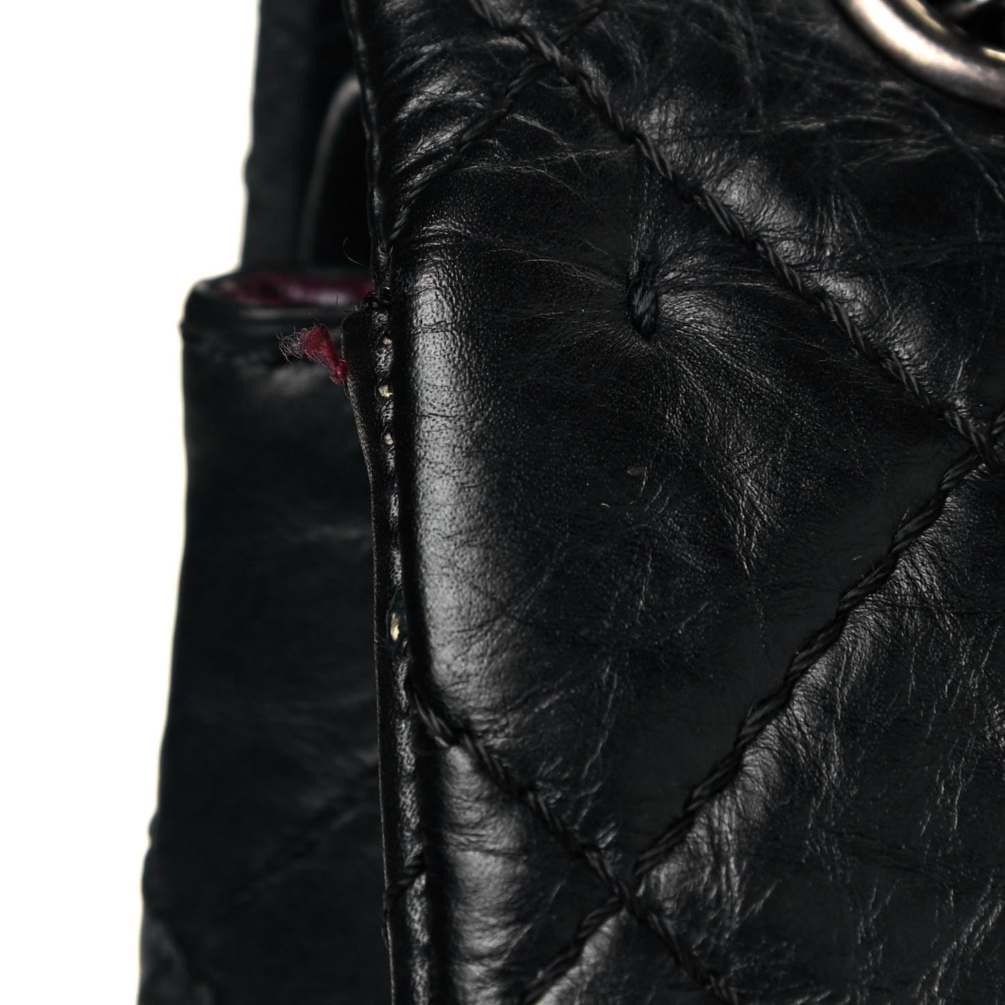Aged Calfskin Quilted 2.55 Reissue 226 Flap Black