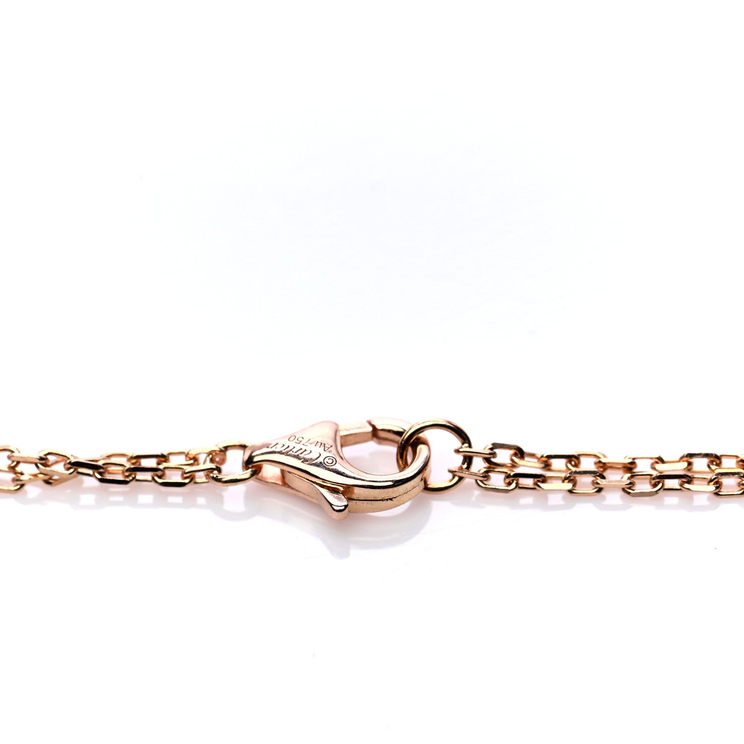 Cartier 18K Pink Gold 2 Diamond LOVE Necklace 7 of 7