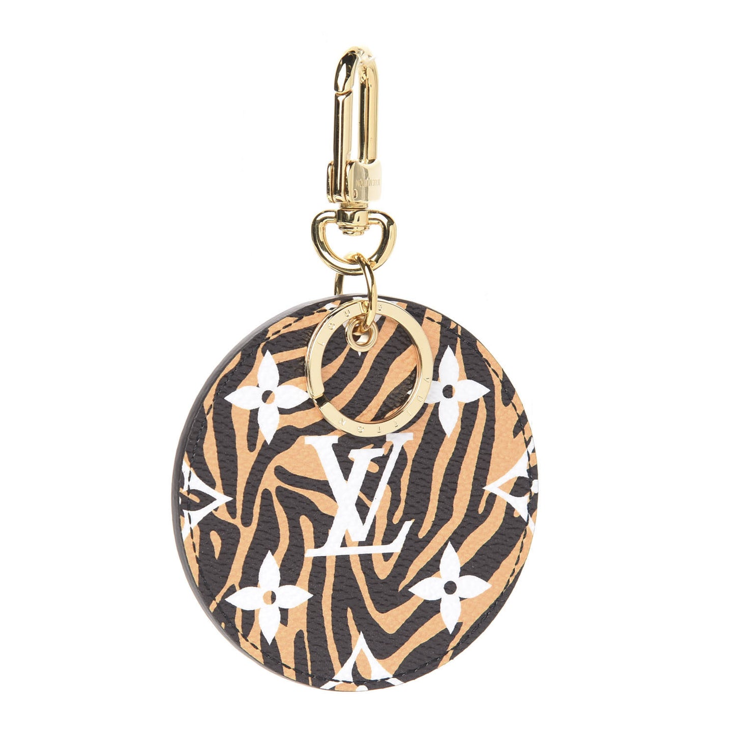 Monogram Giant Jungle Bag Charm Key Holder Black