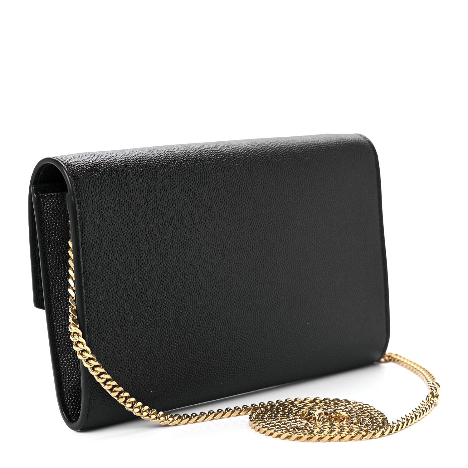 Saint Laurent Grain De Poudre Uptown Chain Wallet Black 4 of 10