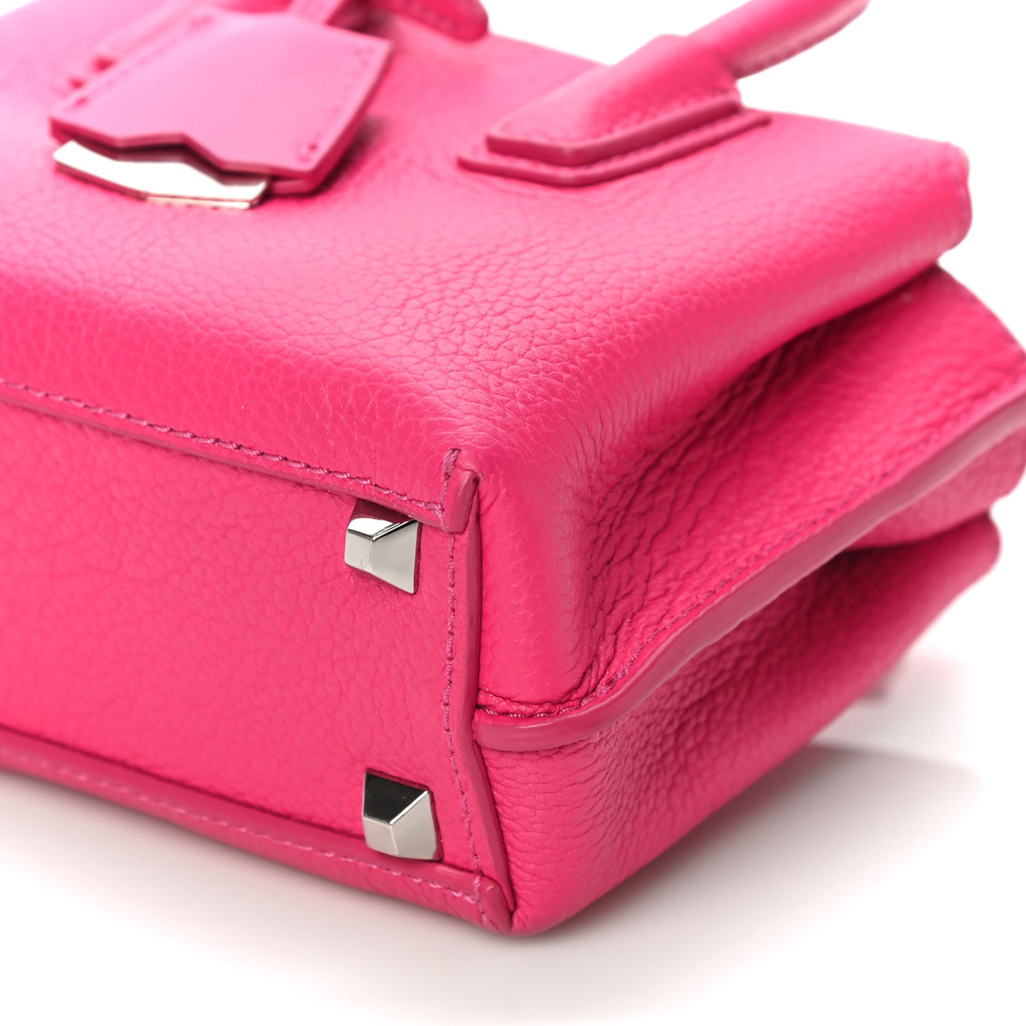 Grained Calfskin X-Mini Milla Tote Beetroot Pink