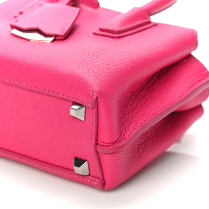 MCM Grained Calfskin X-Mini Milla Tote Beetroot Pink 8 of 8