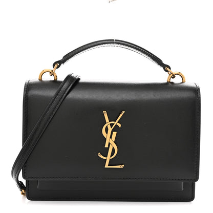 Saint Laurent Calfskin Monogram Sunset Chain Wallet Black 1 of 10